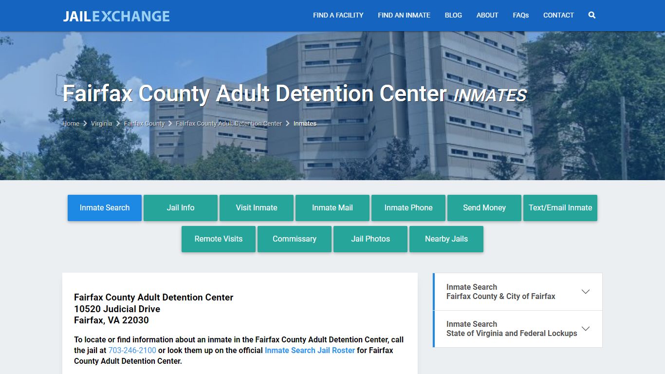 Fairfax County Inmate Search | Arrests & Mugshots | VA - JAIL EXCHANGE